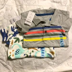 2 Carter’s Onesies With Sleeves- NWT